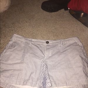 striped shorts